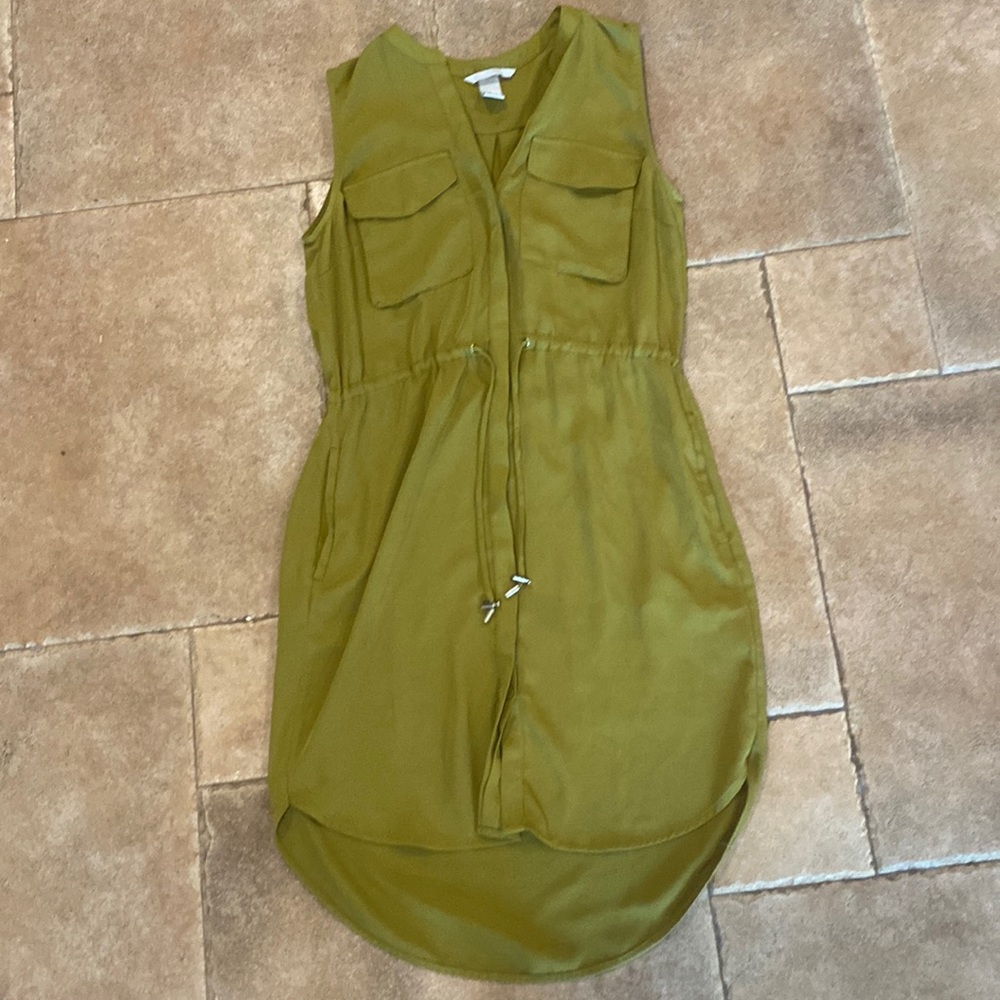 Green casual dress